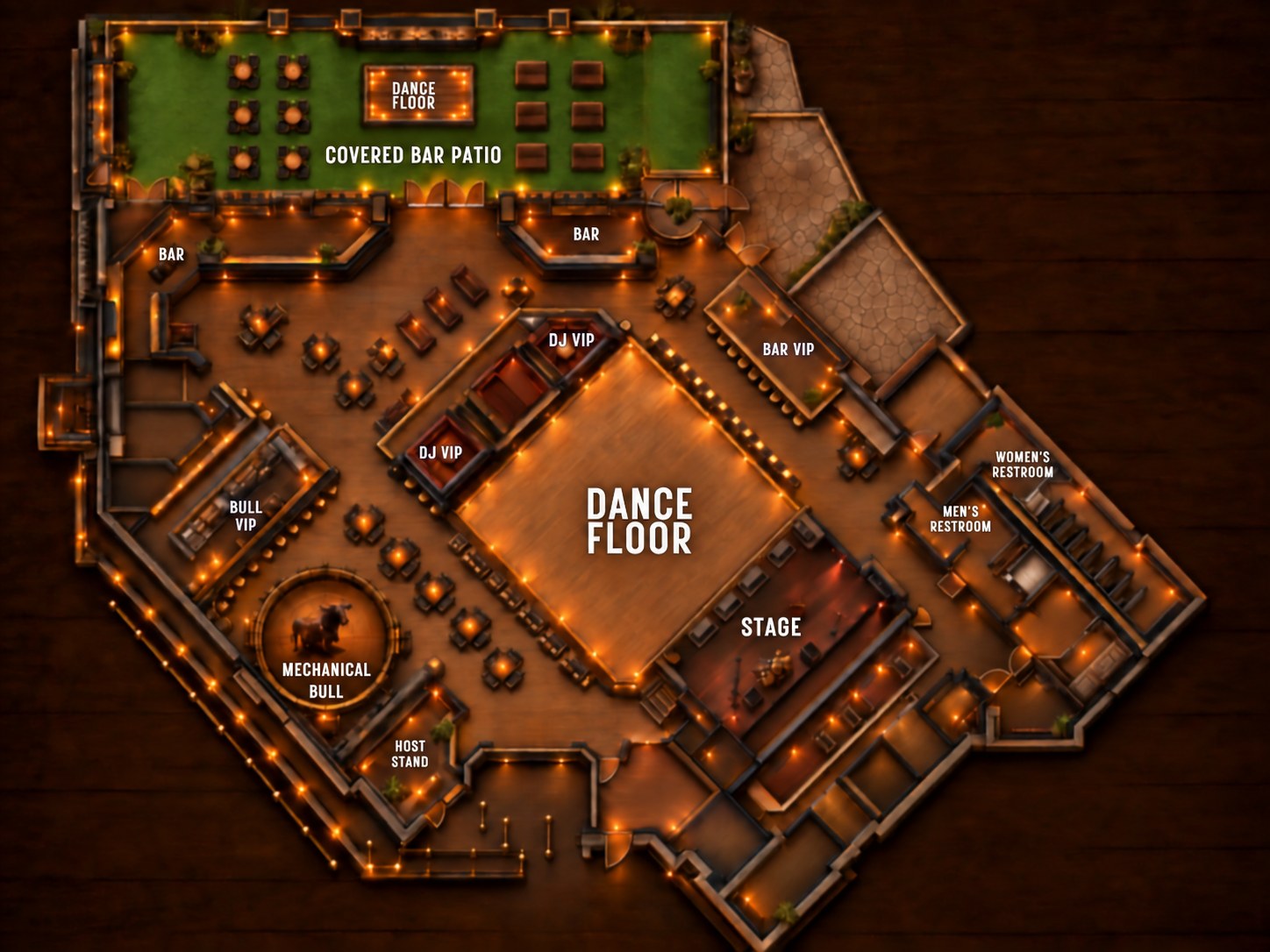 Map of the VIP areas